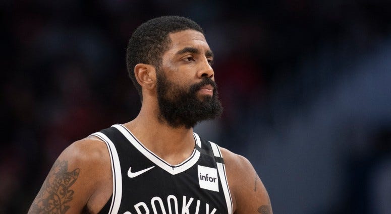 Brooklyn Nets guard Kyrie Irving (11) during the second half against the Washington Wizards on Feb 1, 2020 at Capital One Arena.