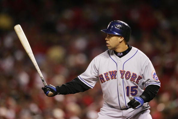 Carlos Beltran at the plate for the Mets in 2006. 