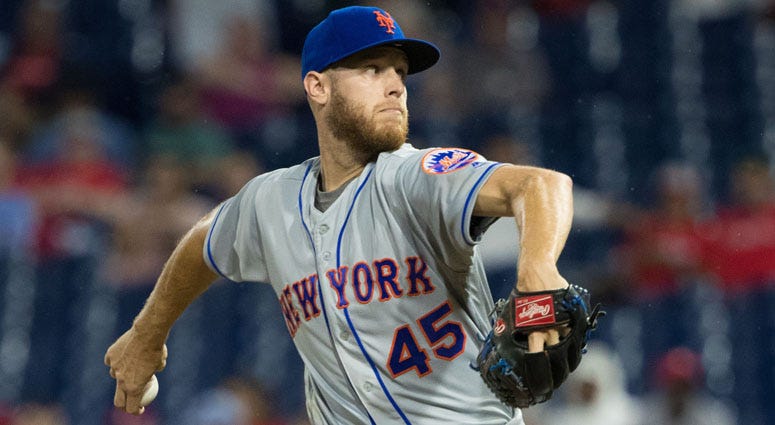 Mets pitcher Zack Wheeler pitches during the first inning against the Phillies on Sept. 17, 2018, at Citizens Bank Park in Philadelphia.