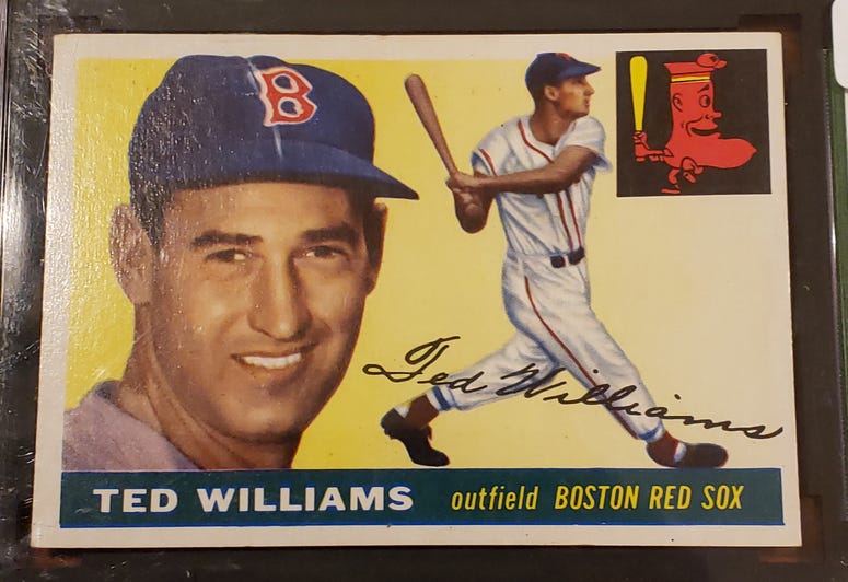 1955 Topps Baseball No. 2 Ted Williams card