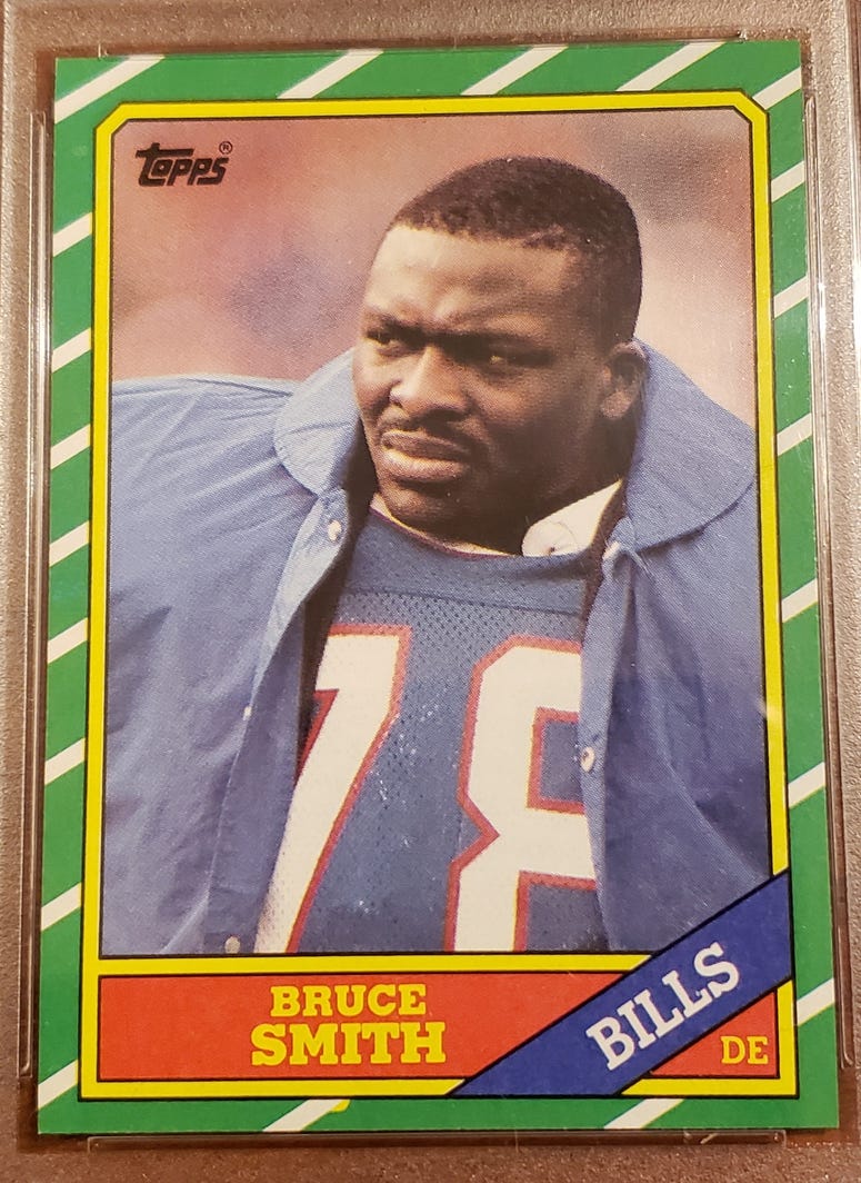 Bruce Smith 1986 Topps rookie card
