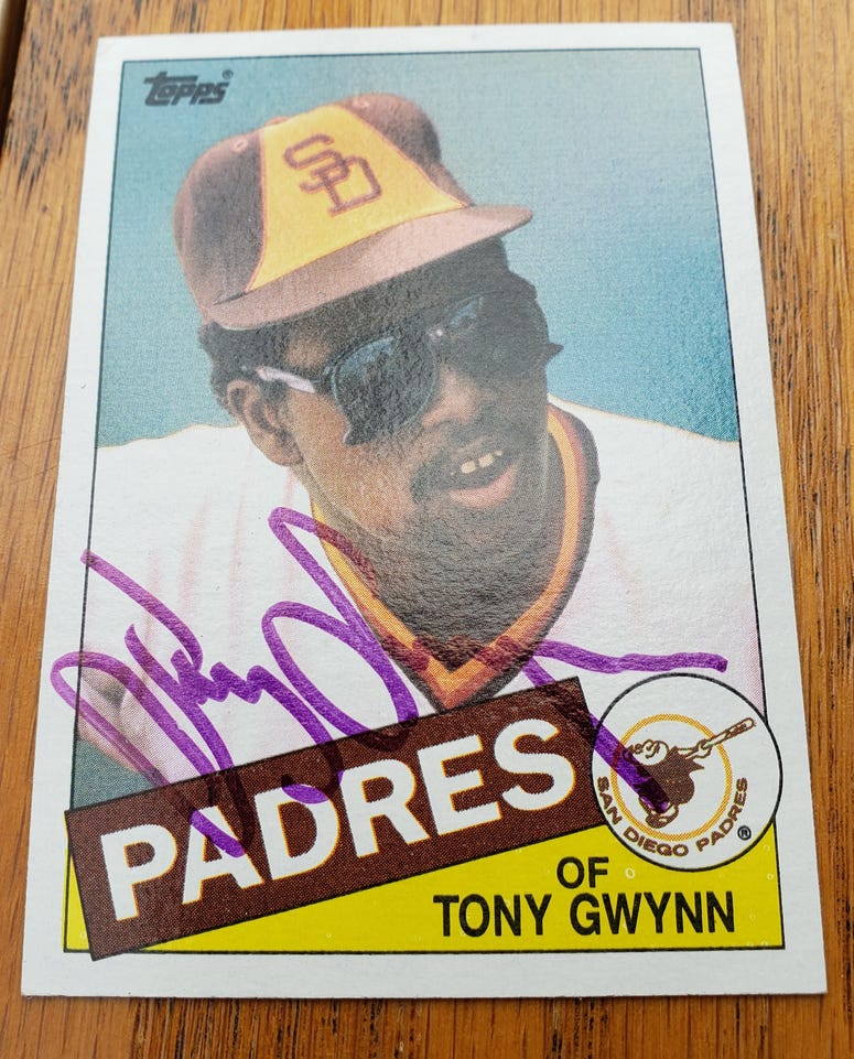 Tony Gwynn 1985 Topps card