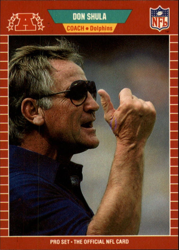 Don Shula 1989 Pro Set card
