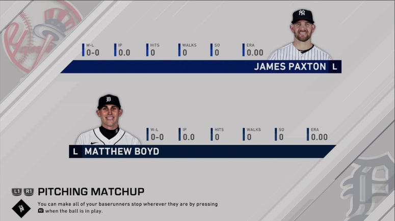 MLB The Show Pitching matchup vs Yankees