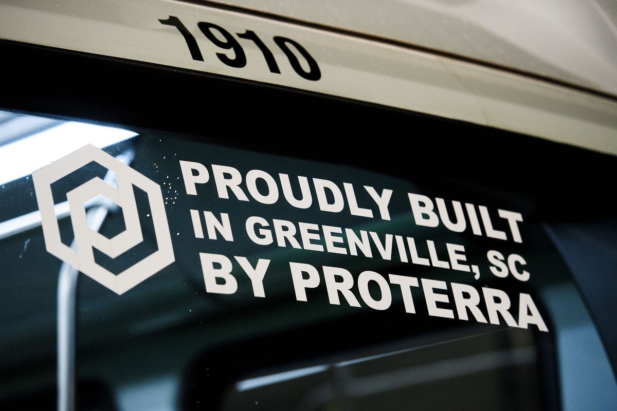 Proterra electric buses built in Greenville